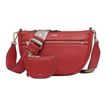 DKNY Imitation Leather Shoulder Bag Crossbody Bag Women's Red