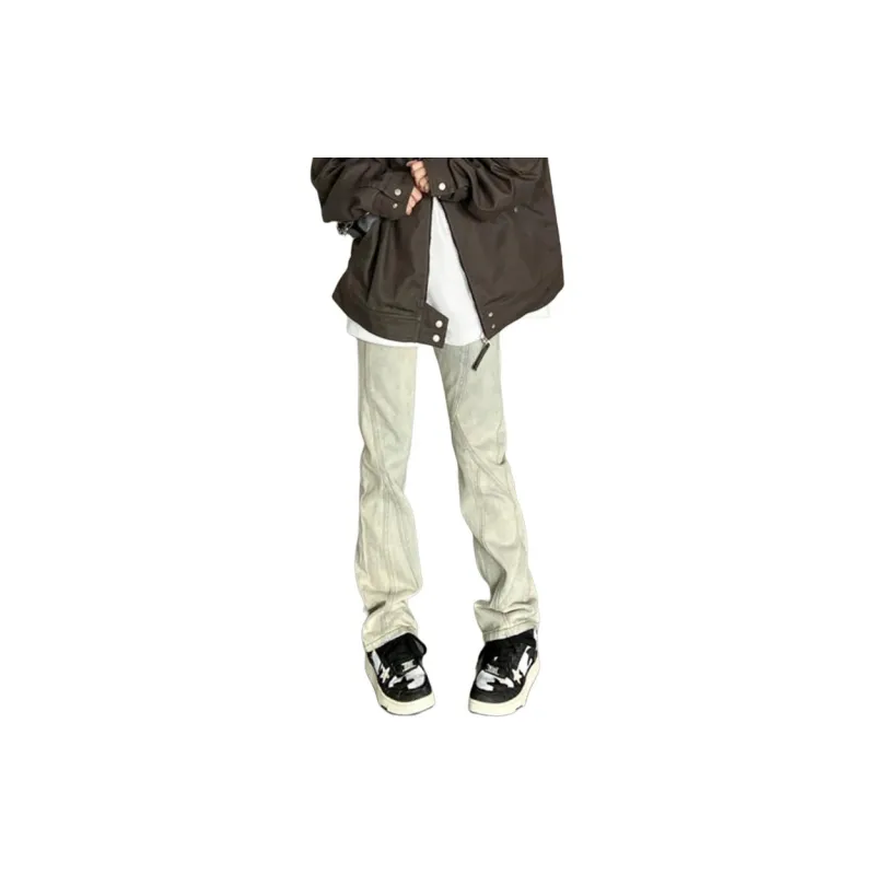 TESTUNG Classic Jeans Style Unisex Yellow Mud Tone-1