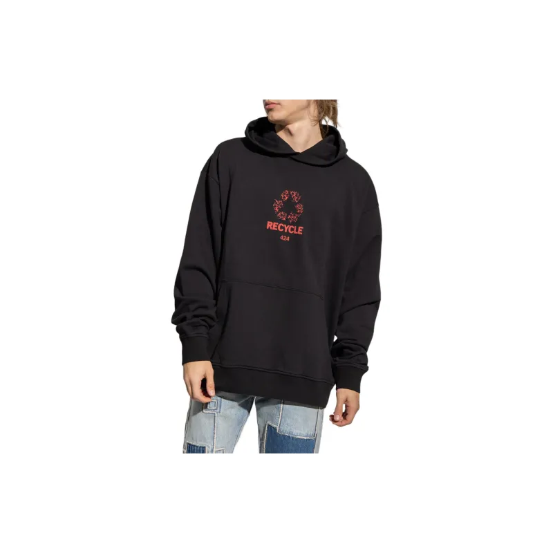 424 Logo print 'Recycle' Hoodie-5