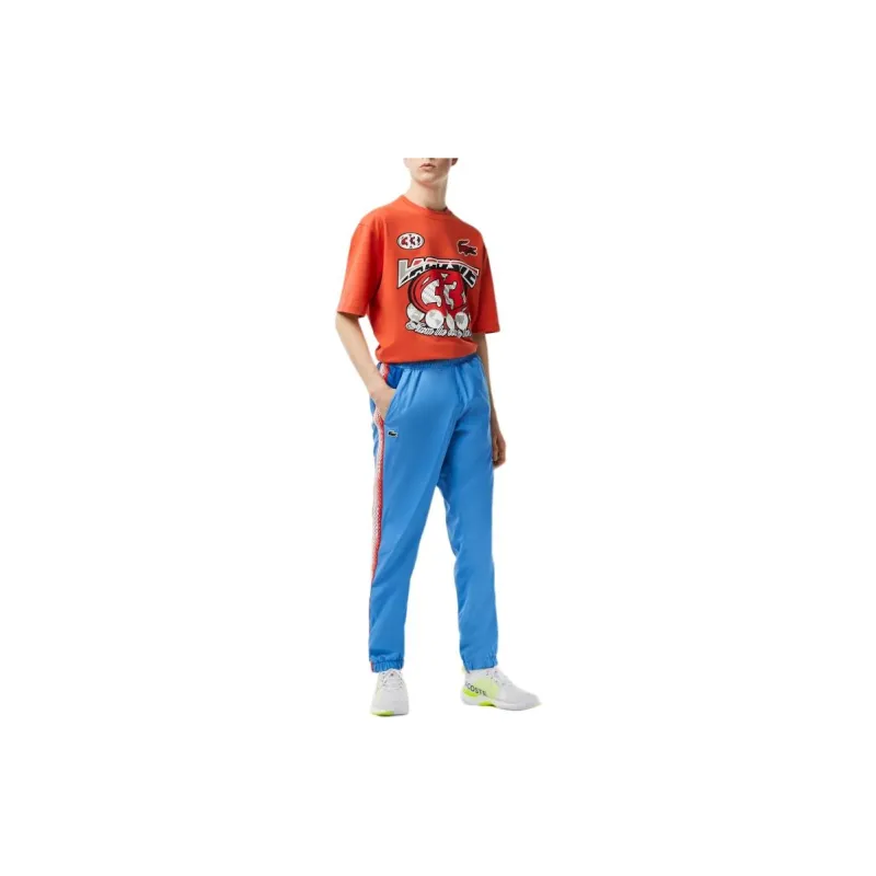 LACOSTE Knitted Sports Pants Men's Blue-2