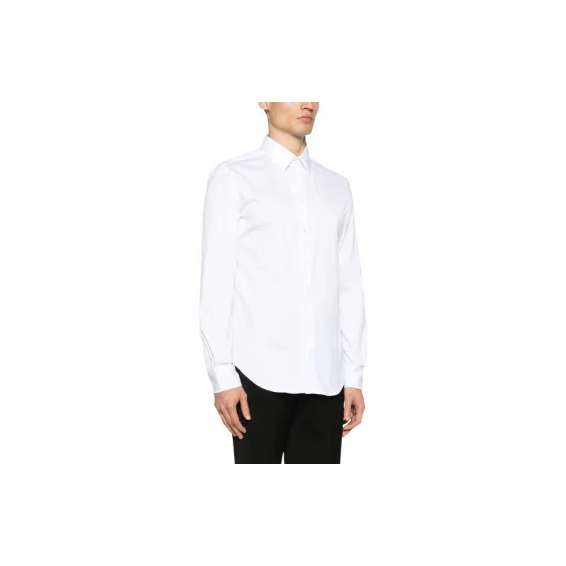 EMPORIO ARMANI Long Sleeved Twill Weave Shirt-3