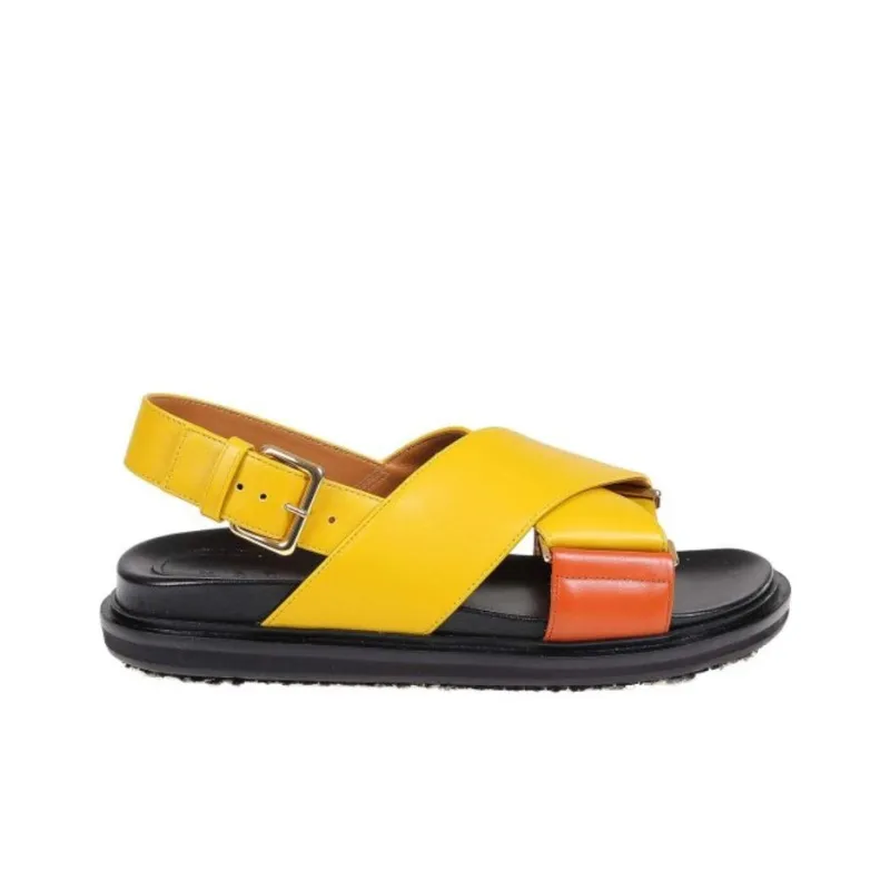MARNI Beach Sandals Women's Yellow Orange-1