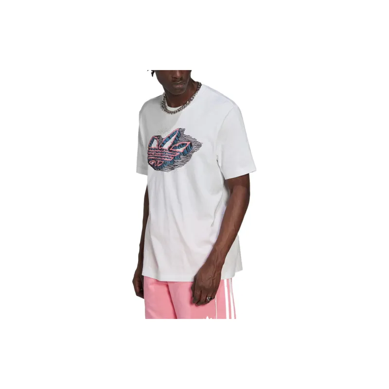 Adidas Originals Rekive SpeedTrefoil Graphic T-Shirt Men's White-1