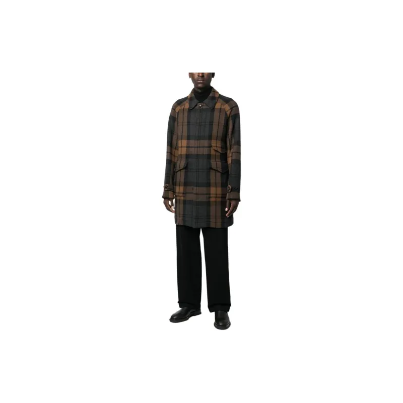 WOOLRICH Upstate Checked Wool Coat-1