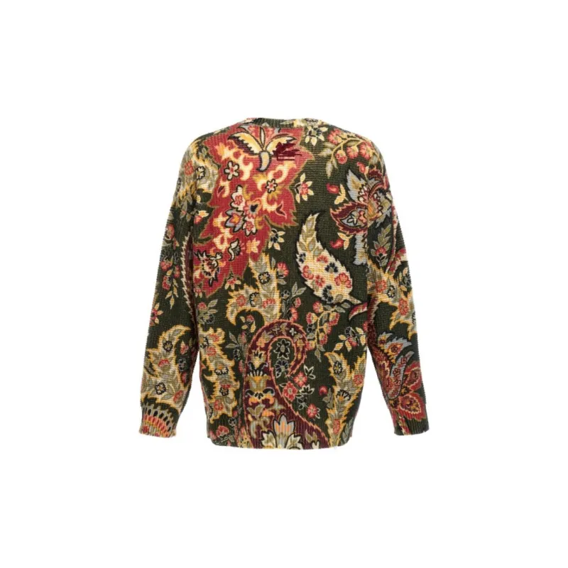 METROCITY Paisley Intarsia Knit Crewneck Jumper-1