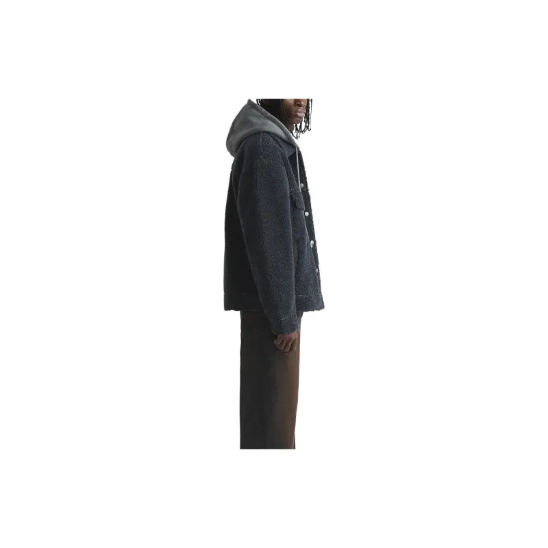 ZARA Jackets Men Blue Gray-4