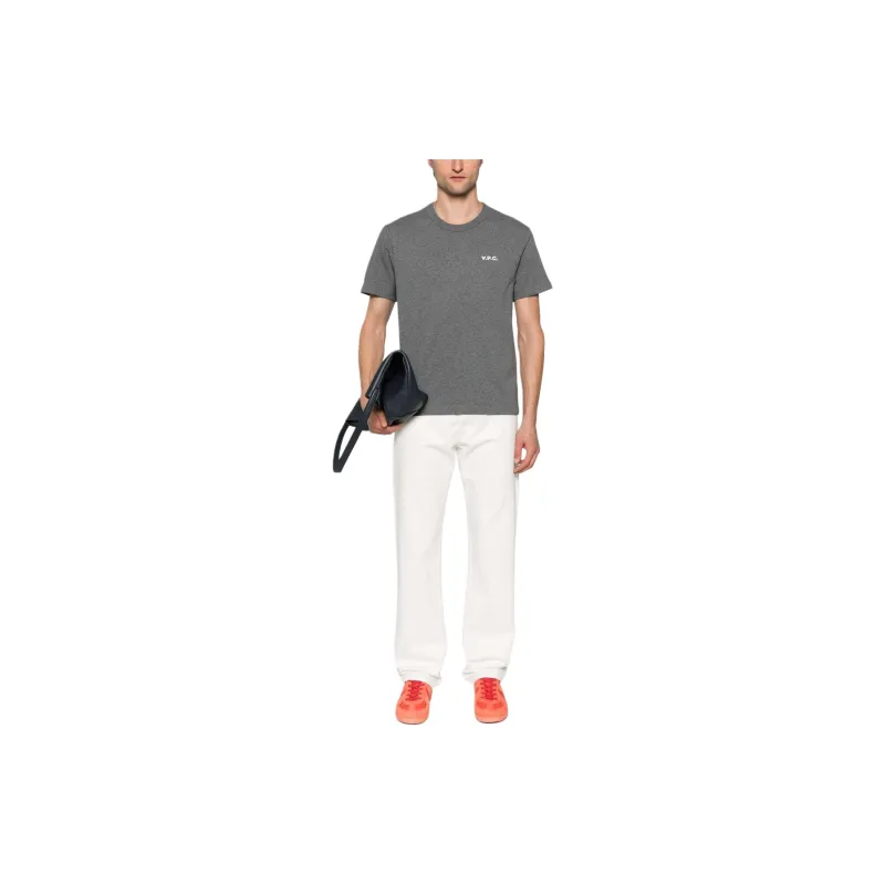A.P.C . Logo embroidered Cotton T shirt-1