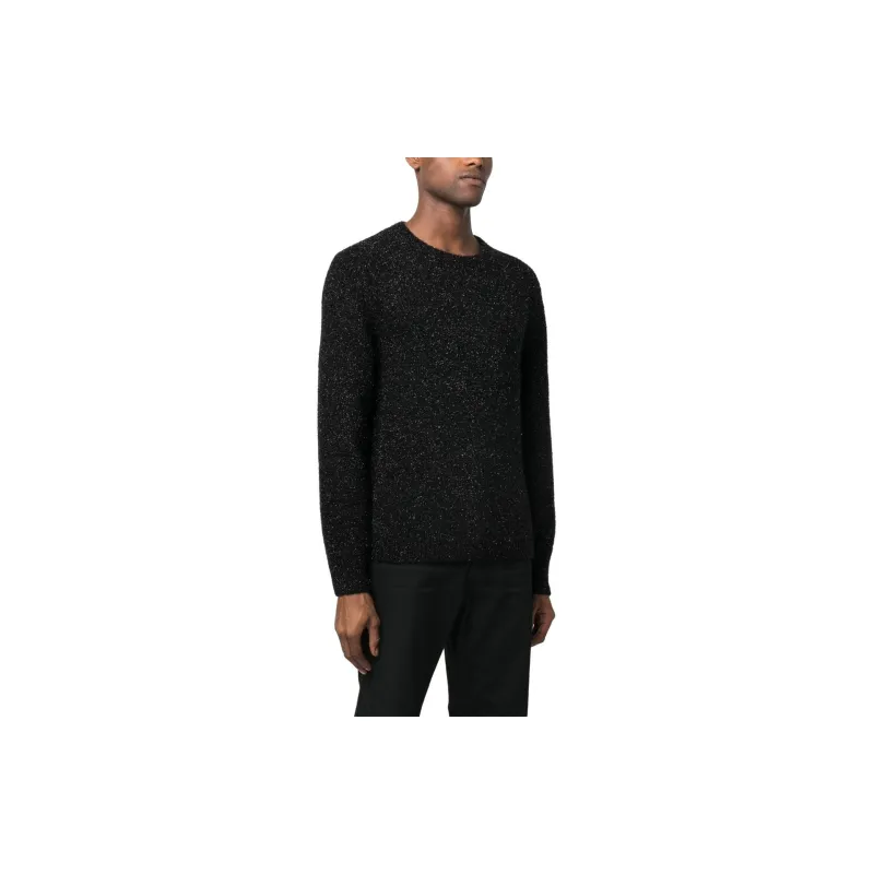 SAINT LAURENT Cashmere Sweaters Men Black-4