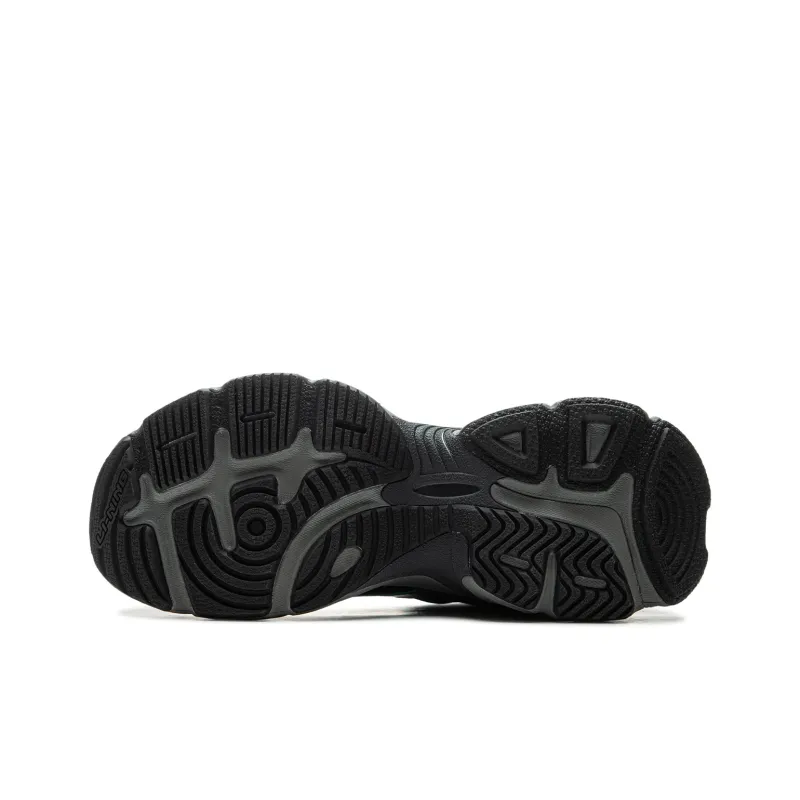 LiNing Star Cushioning Anti Slip Wear Resistant Breathable Height Increasing Low Top Chunky Sneakers Men's Dark Gray-5