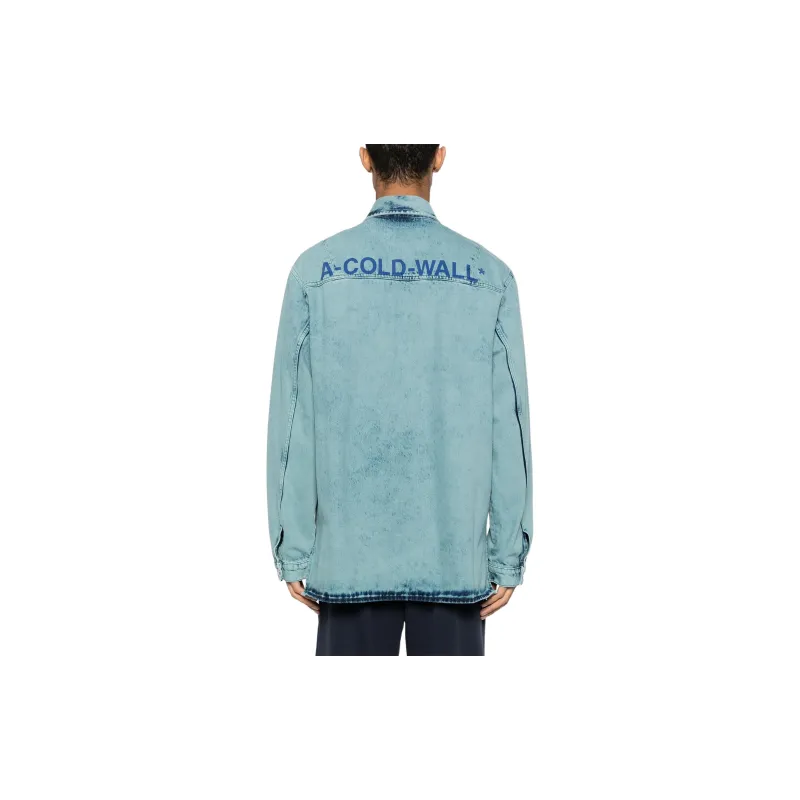 A COLD WALL* Logo Print Denim Shirt-2