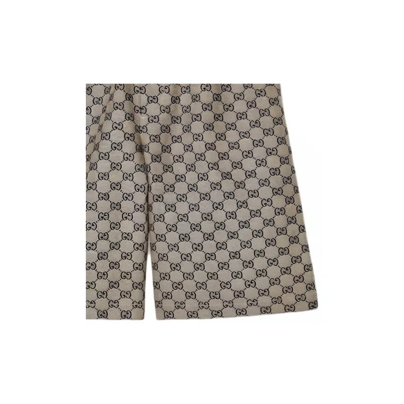 GUCCI Gg Linen Blend Shorts-6