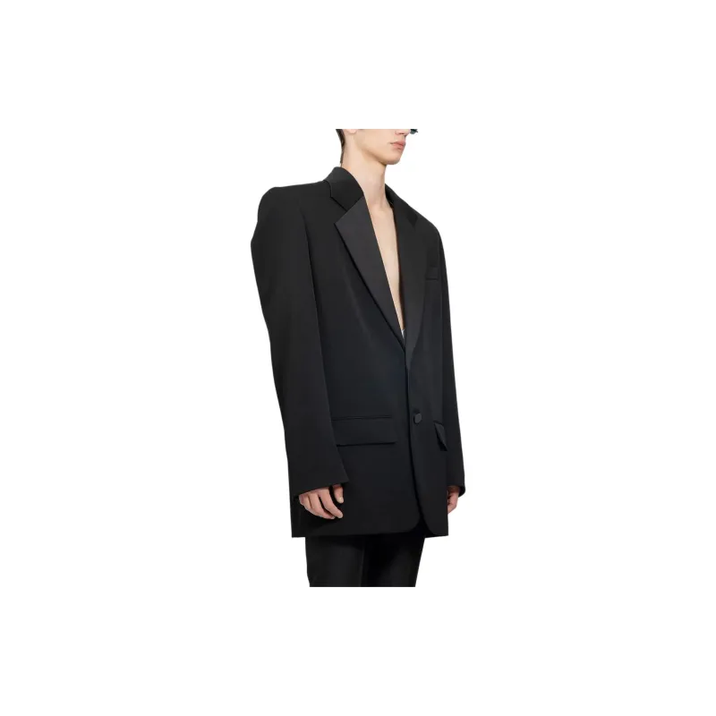SAINT LAURENT Oversized Tuxedo Blazer-3