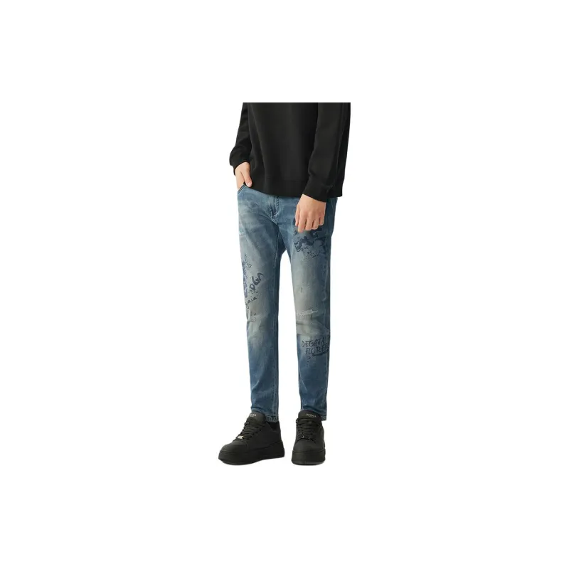 DEGAIA FW24 Jeans Men's Dark Denim Blue-2