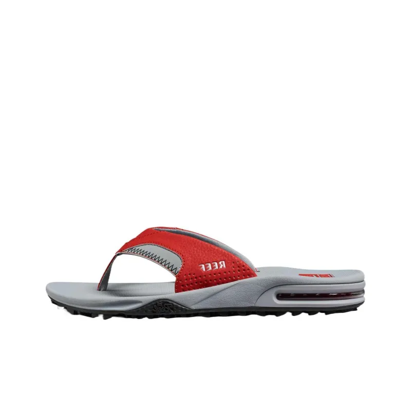 REEF Slip-Resistant Flip Flops Men's Gray Red-0