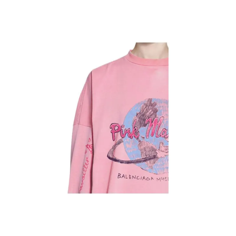 Balenciaga T-Shirts Unisex Pink-5