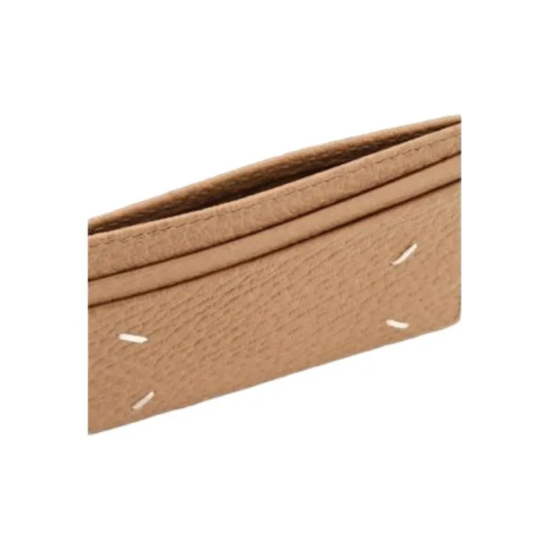 Maison Margiela Leather Card Holder Unisex Light Brown-3