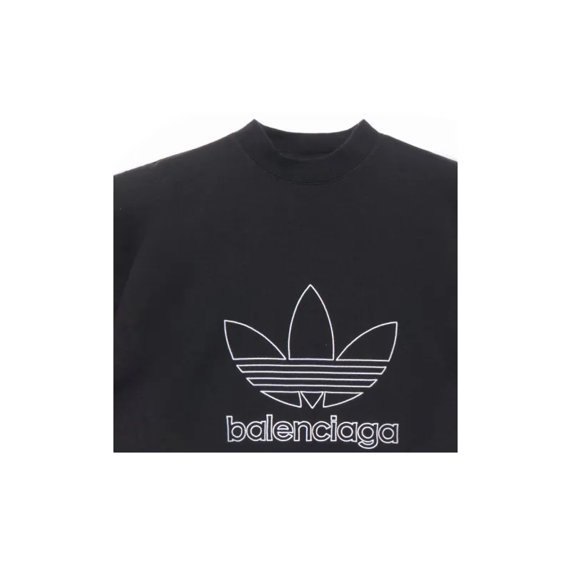 Balenciaga x Adidas T Shirt Men's Black Loose Fit Style-6
