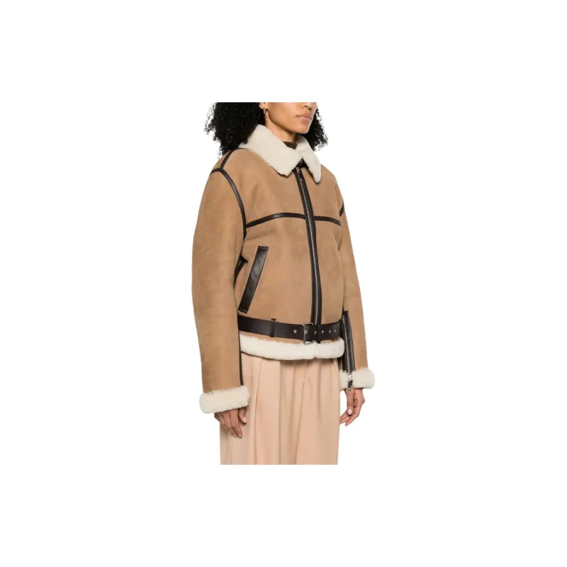 TOTEME Shearling Suede Jacket-1