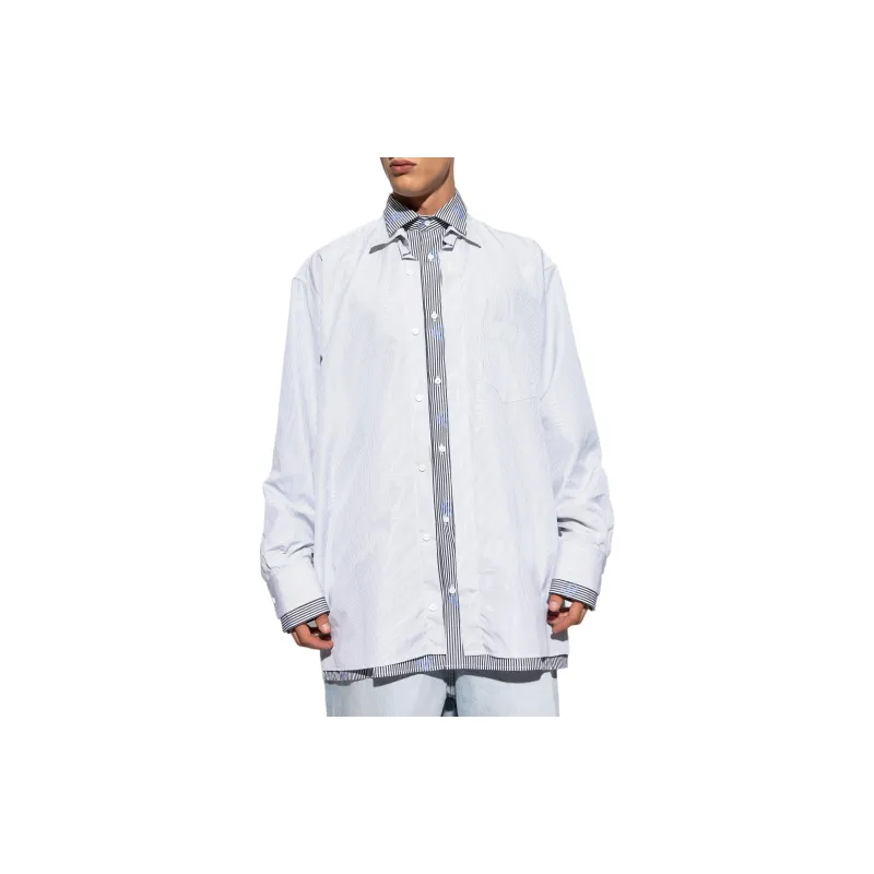 Vetements Striped Layered Long Sleeve Shirt-1