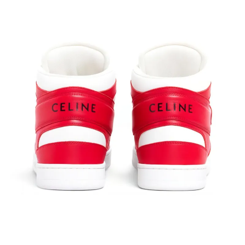 CELINE CT 03 High Top Stylish Skateboarding Shoes Men's Red-4