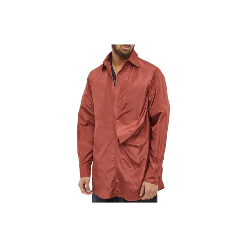 Valentino Shirts Men Orange Red-3