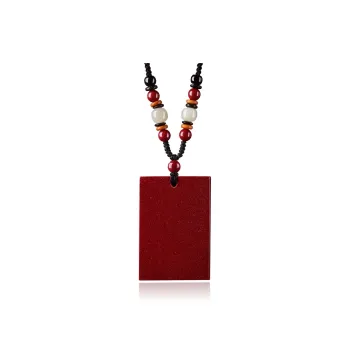 Moon Jewelry Reconstructed Cinnabar Jade Necklaces Unisex