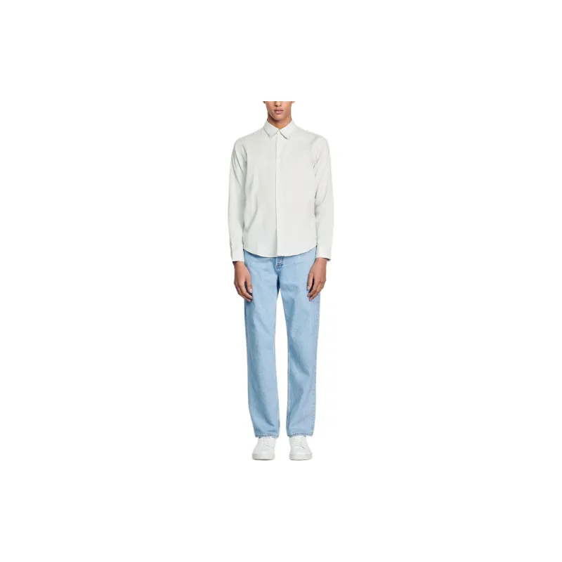 Sandro Shirts Men Light Blue-5