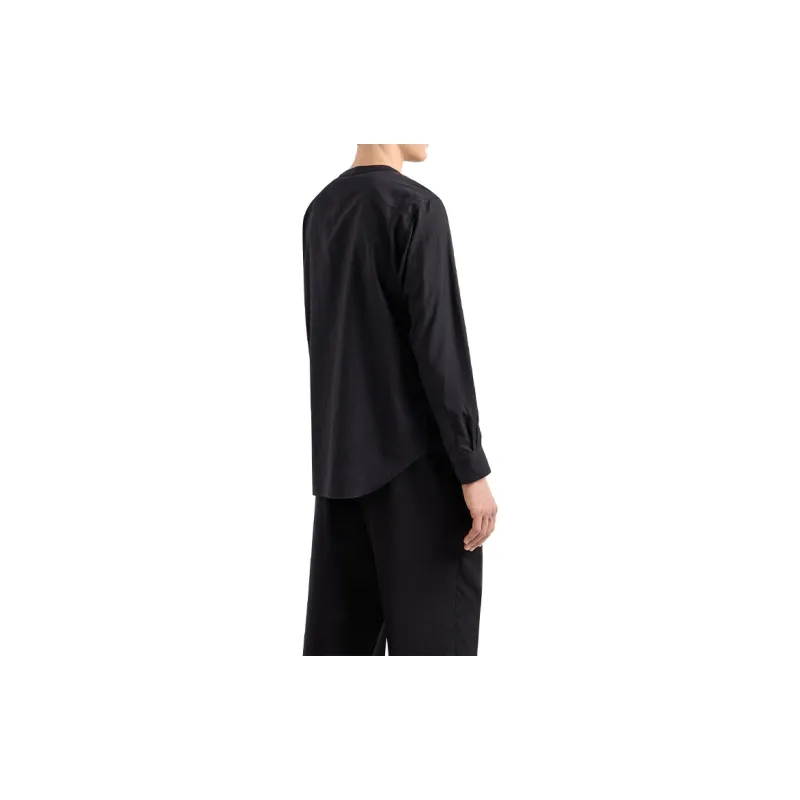GIORGIO ARMANI Asv V neck Shirt In Cotton And Silk-2