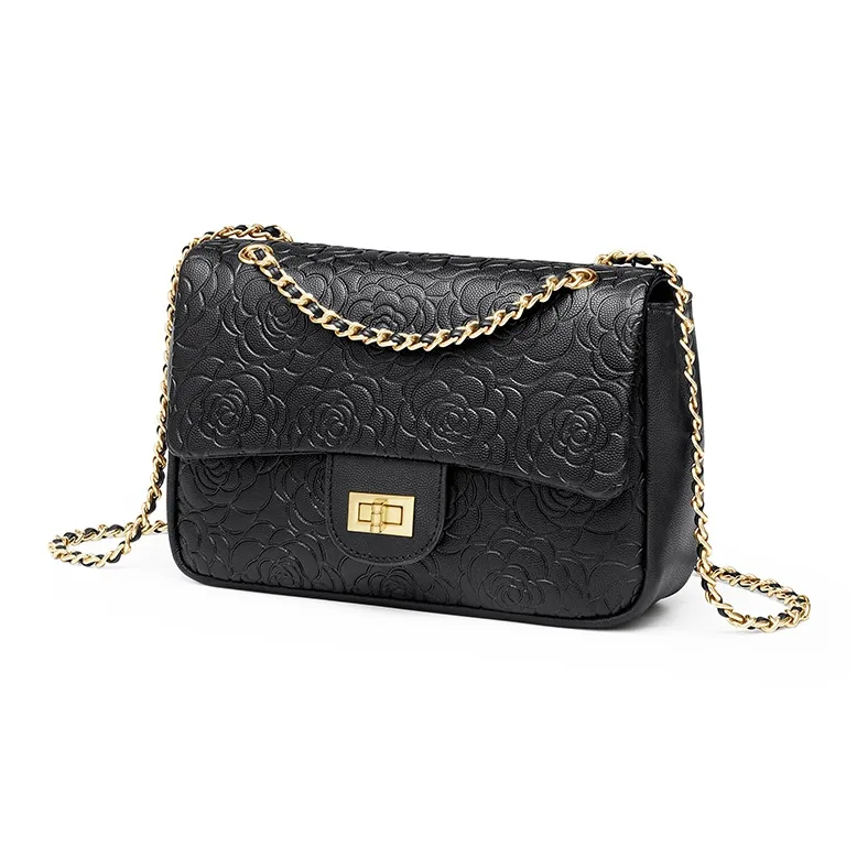 MashaLanti Cow Leather Patchwork Synthetic Leather Crossbody Bag Regular Women's Black-2