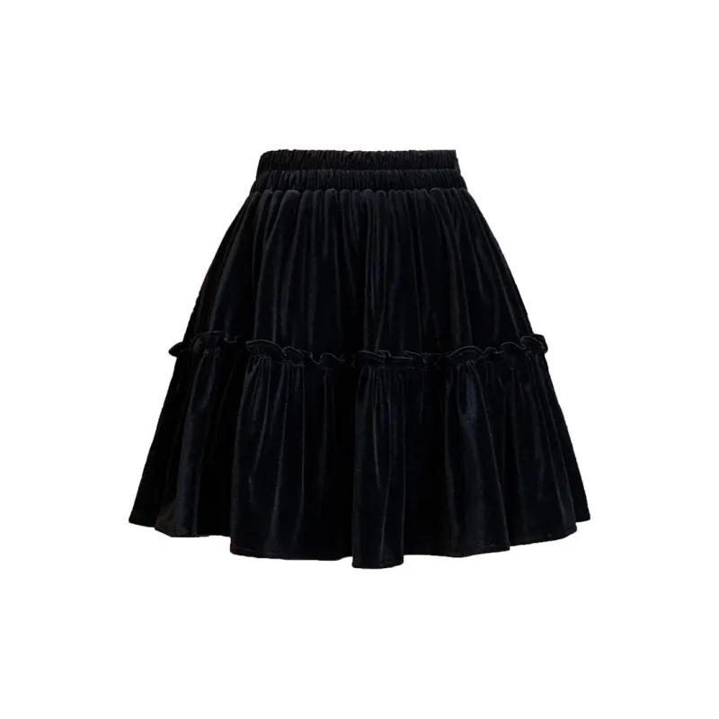 MM Casual Short Skirts For Fall And Winter Women's Black-1