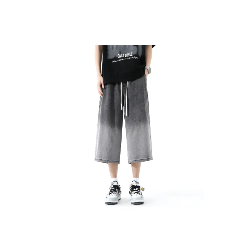 PAINT STAIN Denim Shorts Unisex-4