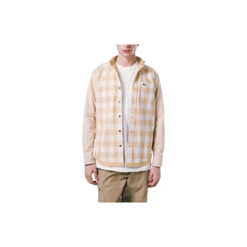 LACOSTE Shirts Men Beige-7