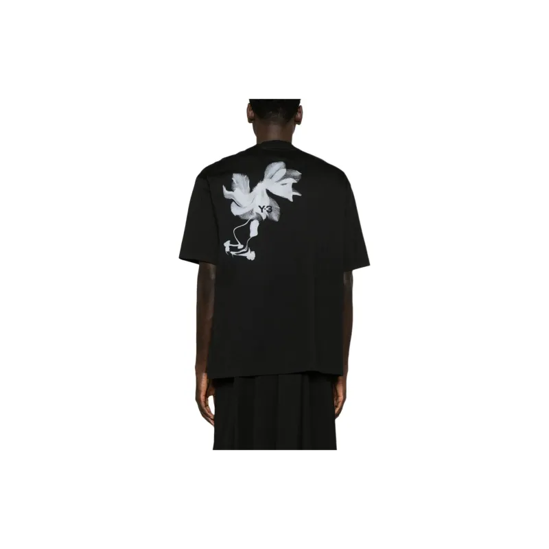 Y-3 Floral Printed Crewneck T-Shirt-3