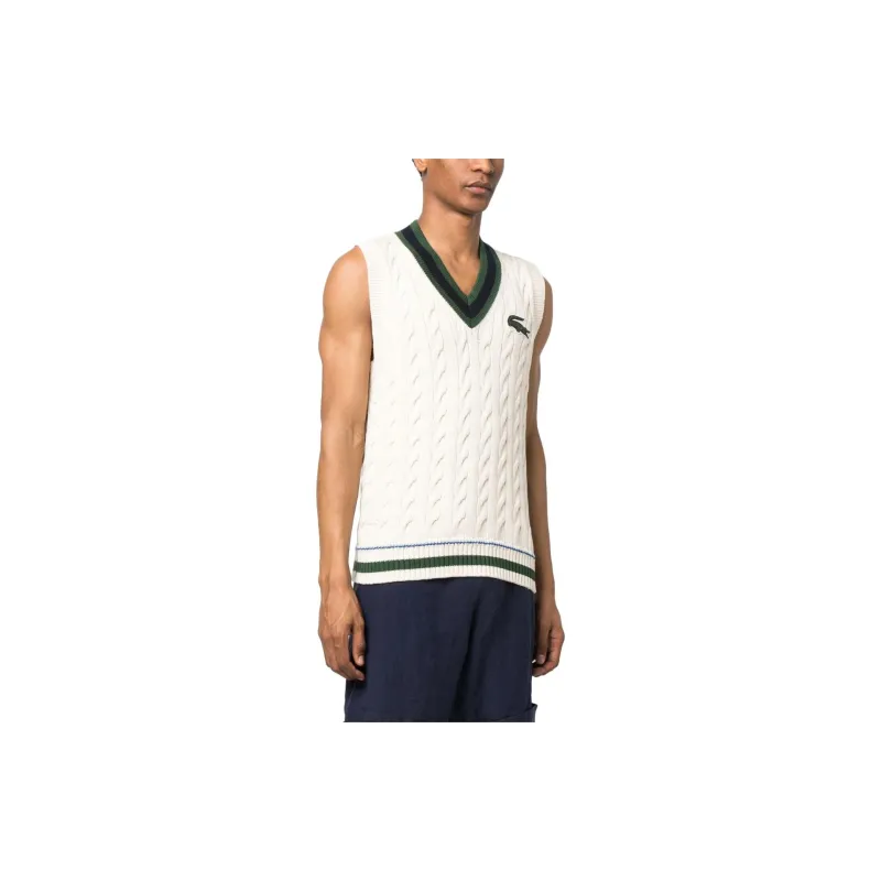 LACOSTE Tank Tops Men Ivory-3