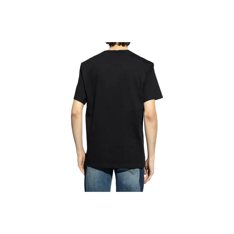 Alexander McQueen Logo Printed Glittered Crewneck T Shirt-3