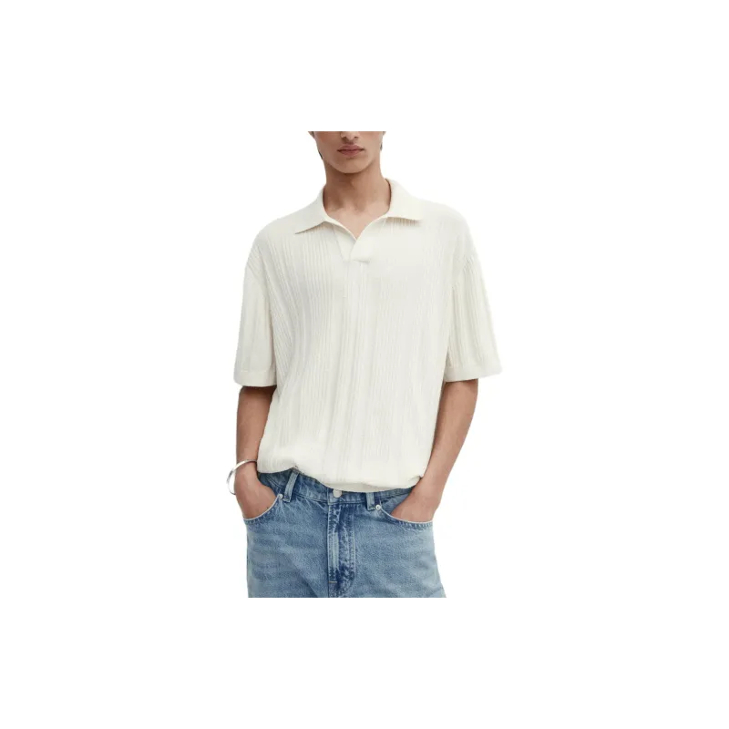 Massimo Dutti Polo Shirt Men's White-3