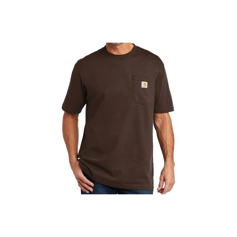 Carhartt T-Shirts Men Dark Coffee-2