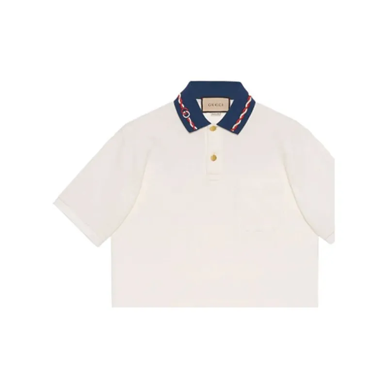 GUCCI Contrast collar Polo Shirt-4