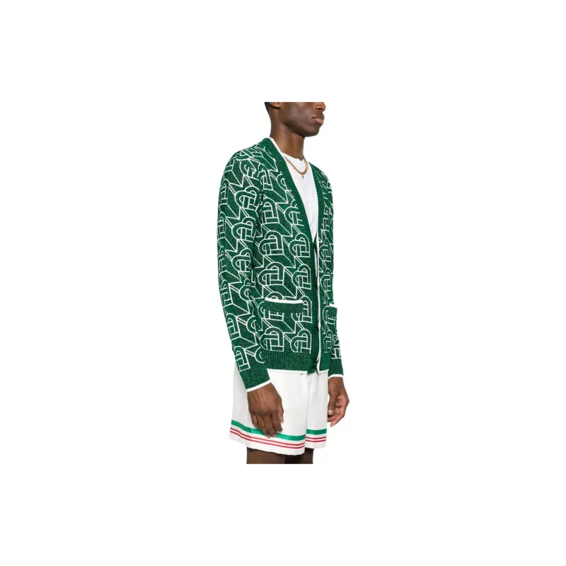 CASABLANCA Heart Monogram Cardigan-3