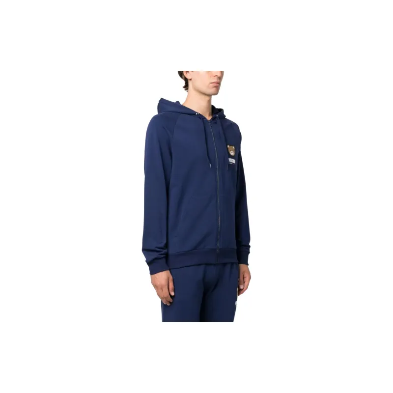 MOSCHINO Logo patch Hooded Jacket-3
