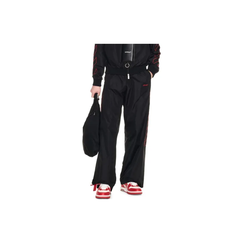 OFF WHITE Diag stripe Embroidered Track Pants-1