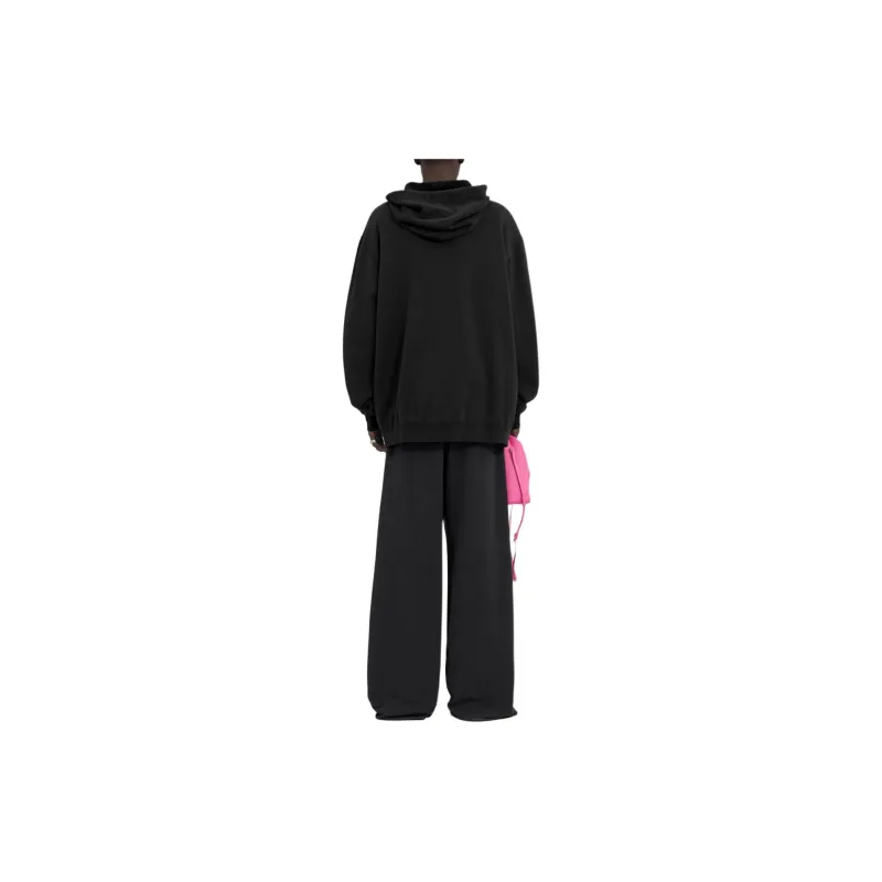 MM6 Maison Margiela Numbers Patch Zipped Drawstring Hoodie-4