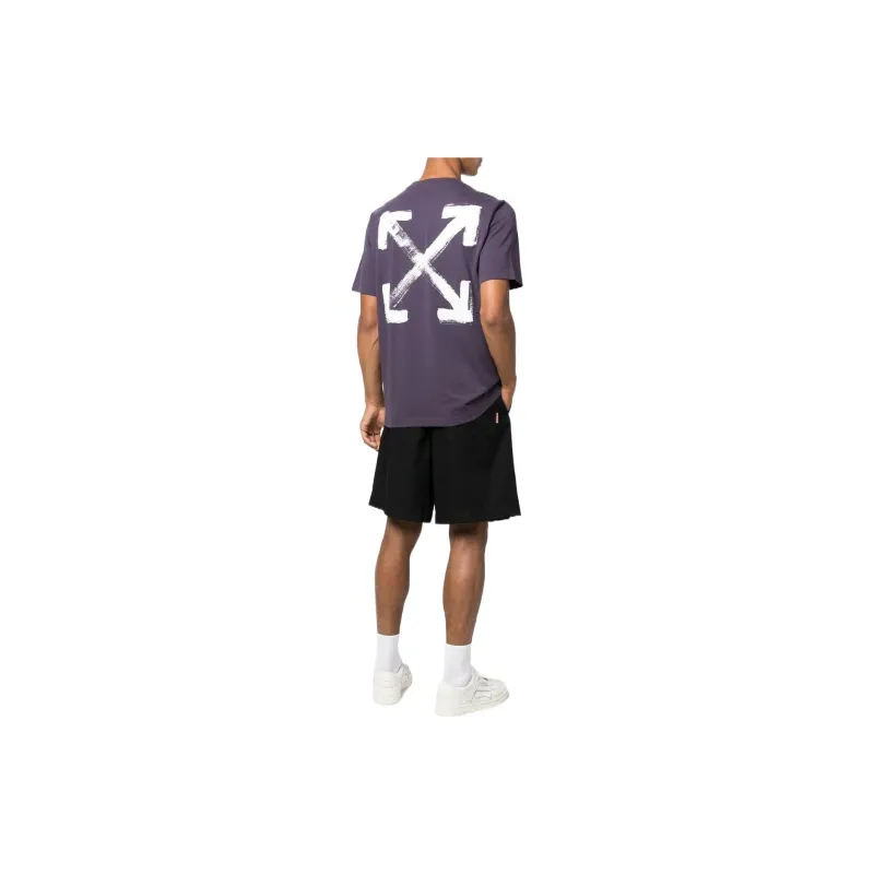 OFF WHITE T Shirts Men Purple-3