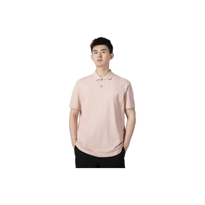 Timberland Polo Shirts Men Pink-1