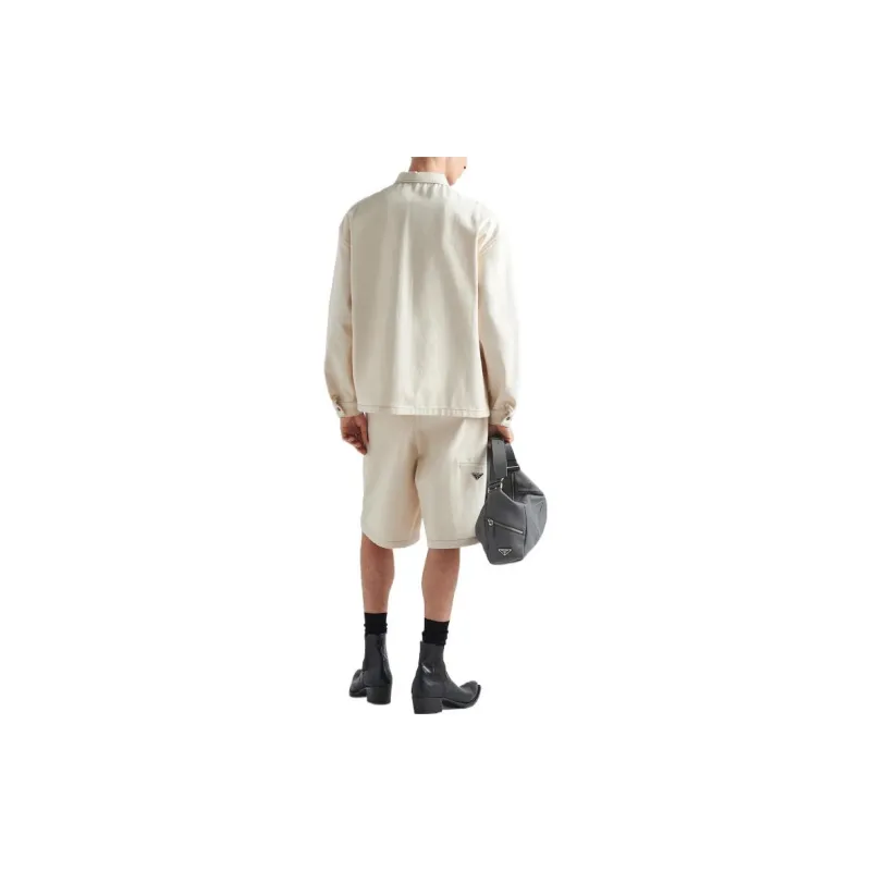 PRADA SS23 Denim Jacket Men's Beige-2