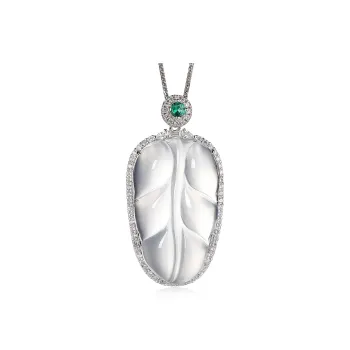 Cuiya Golden Building Chalcedony Jade Pendants Women's