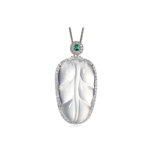 Cuiya Golden Building Chalcedony Jade Pendants Women's