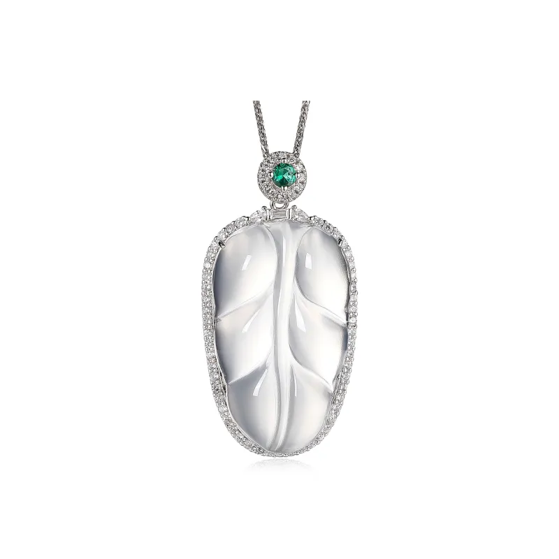 Cuiya Golden Building Chalcedony Jade Pendants Women's-0