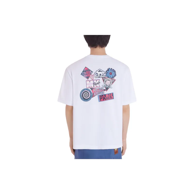 Maison Kitsune Surf Collage Printed Crewneck T Shirt-3