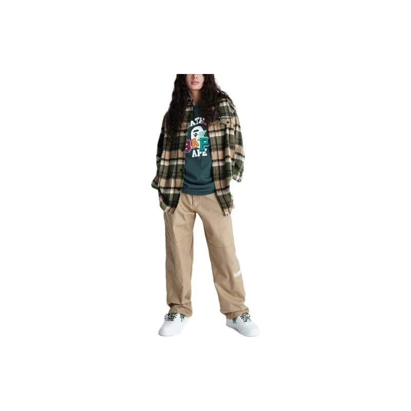 A BATHING APE Shirts Men Green-2
